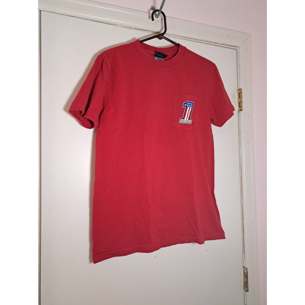 2011 Harley Davidson Red Las Vegas Graphic Tee Shirt Short Sleeve Size M